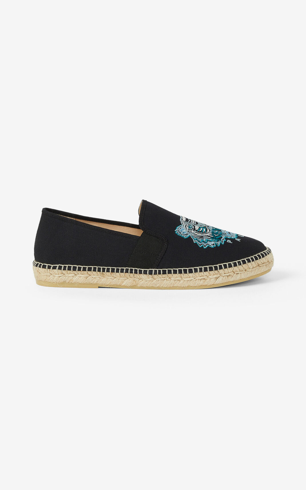 Kenzo Tiger stretch Vászon Espadrilles Férfi Fekete | ID.912041